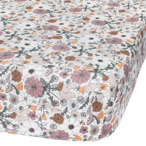 Perlimpinpin Bamboo Fitted Sheet - Floral Patch - The Mini Branch
