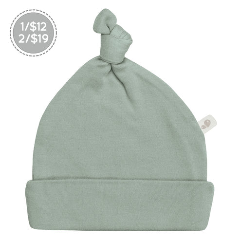 Perlimpinpin Bamboo Knotted Hat - Green Moss - The Mini Branch