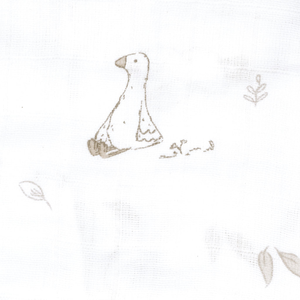 Perlimpinpin Cotton Muslin Swaddle - Goose - The Mini Branch
