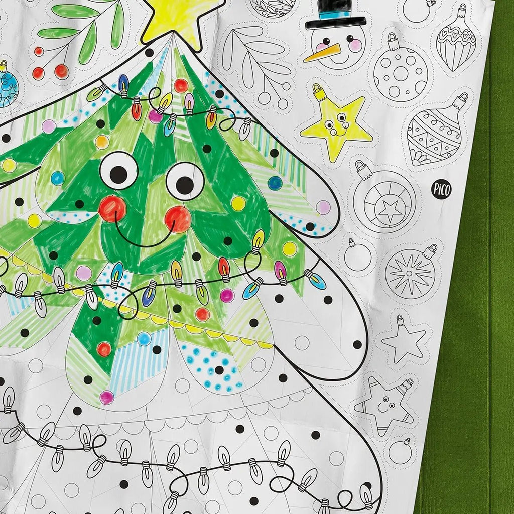 PiCO Giant Christmas Colouring Pages - The Christmas Tree - The Mini Branch