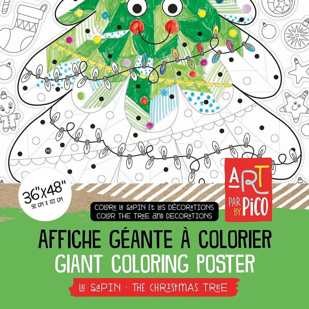 PiCO Giant Christmas Colouring Pages - The Christmas Tree - The Mini Branch