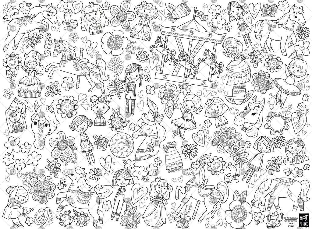 PiCO Giant Colouring Pages - The Princess - The Mini Branch