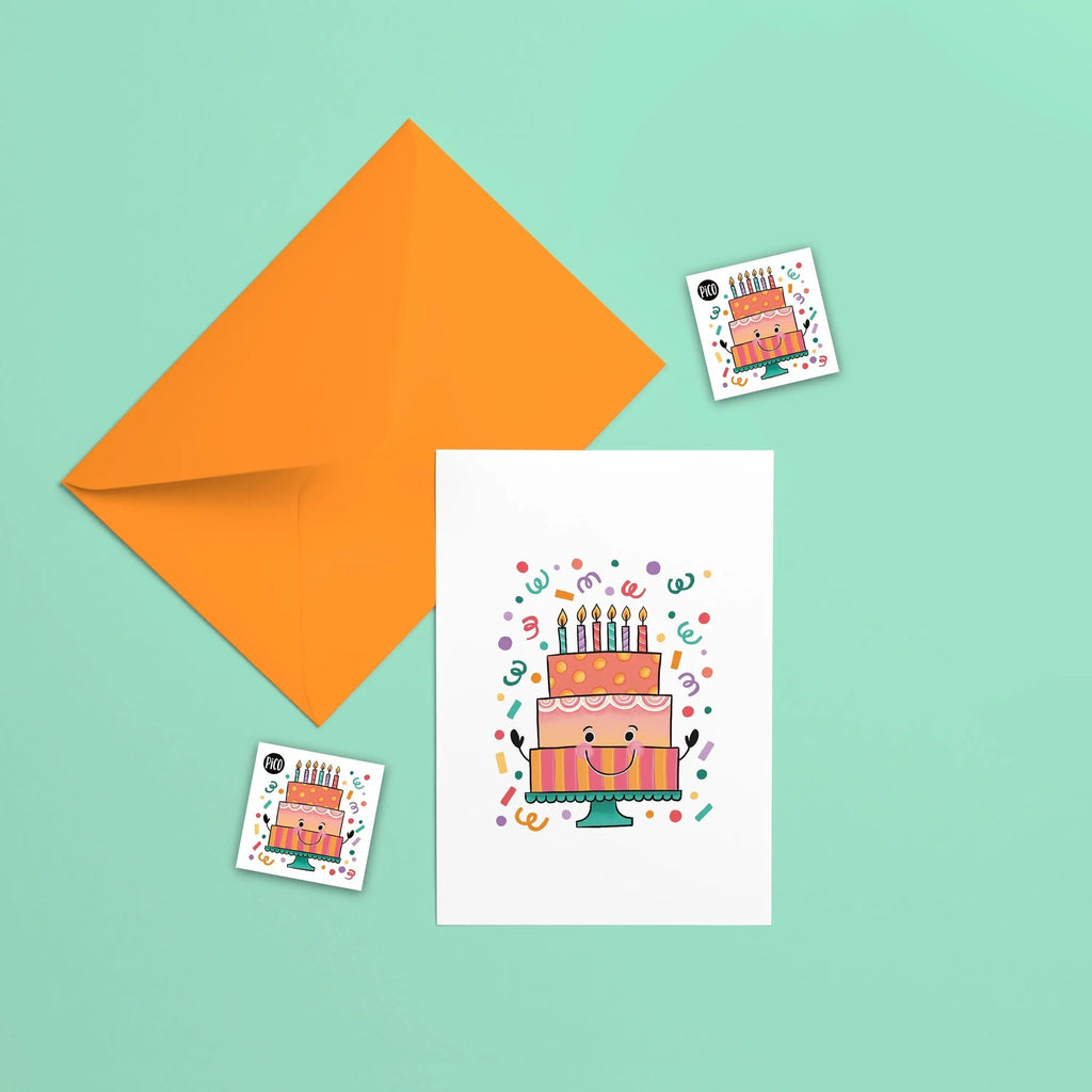 PiCO Greeting Cards with Tattoos - Birthday Cake - The Mini Branch