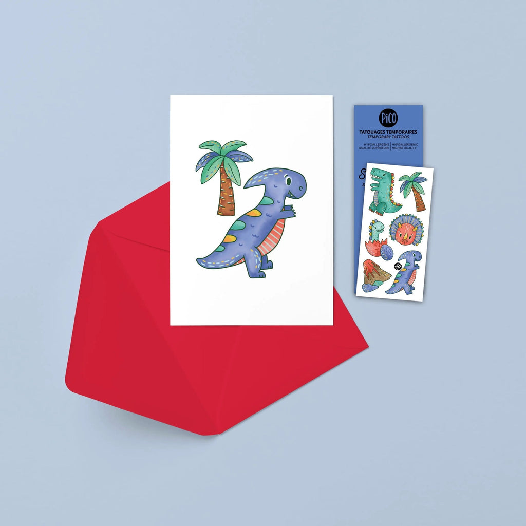 PiCO Greeting Cards with Tattoos - Dinosaurs - The Mini Branch