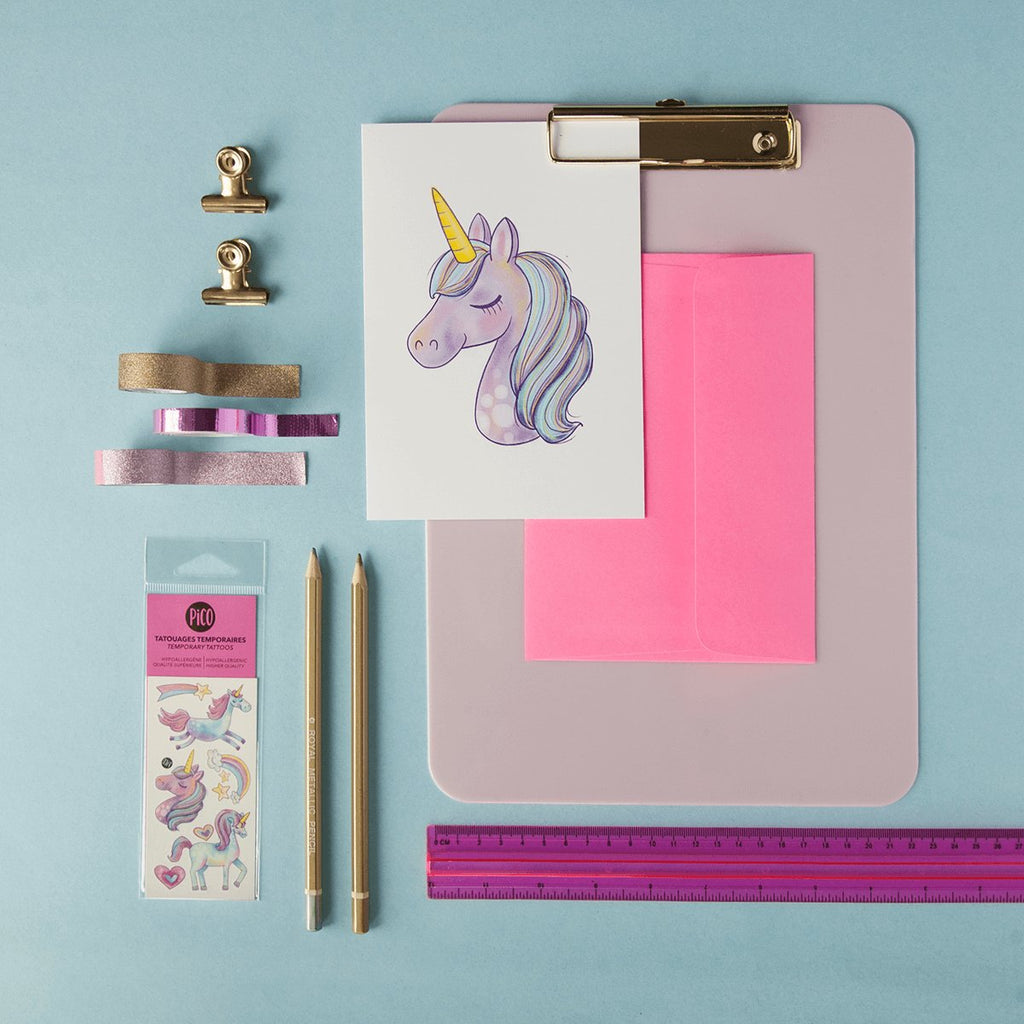 PiCO Greeting Cards with Tattoos - Unicorns - The Mini Branch
