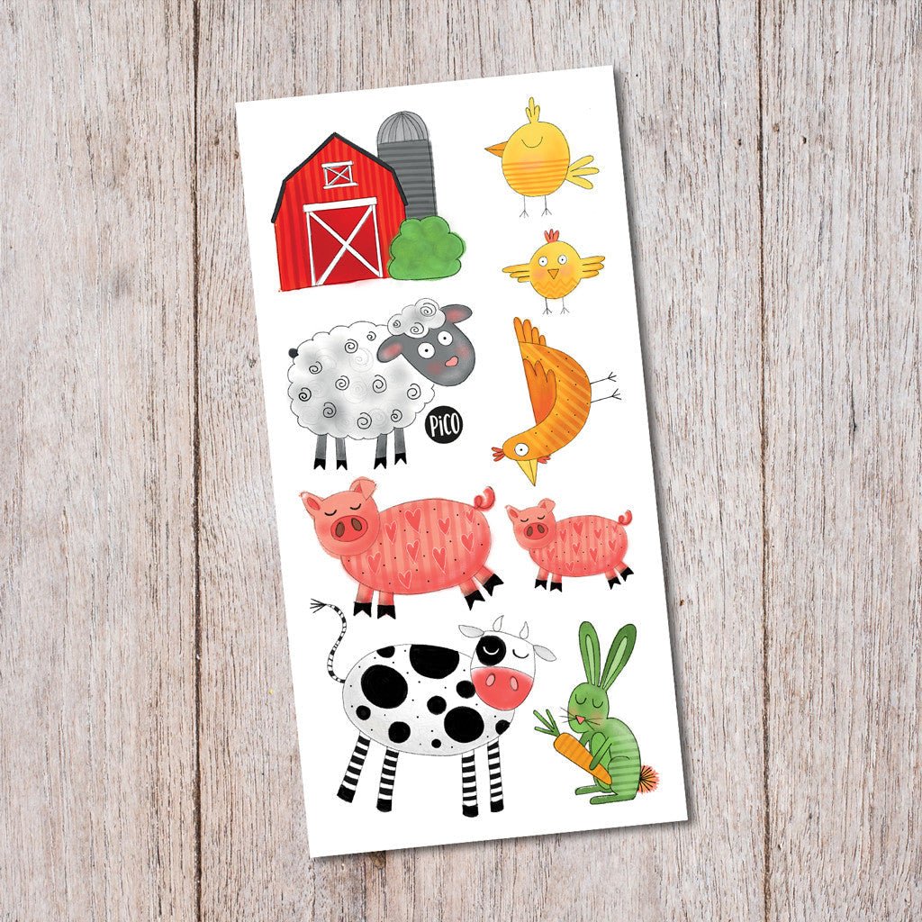 PiCO Temporary Tattoos - My day at the farm - The Mini Branch