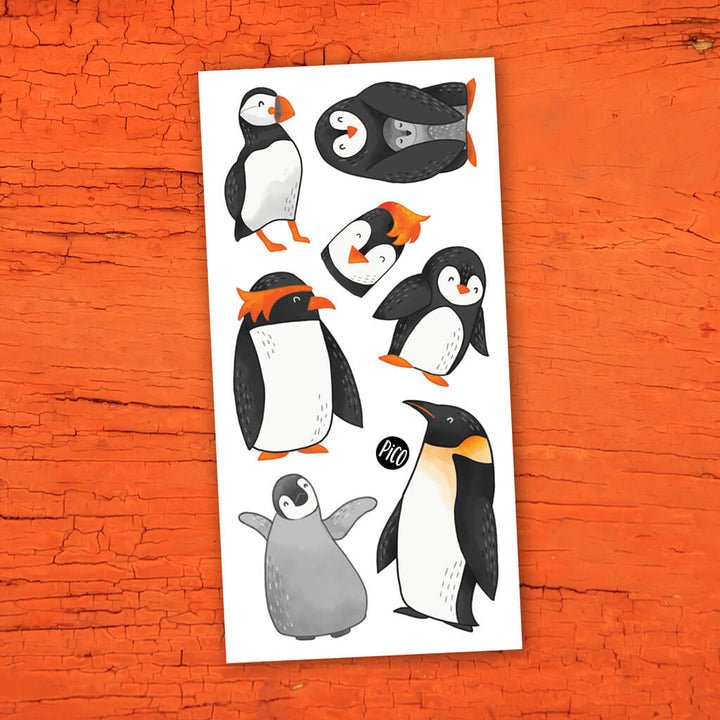 PiCO Temporary Tattoos - The charming penguins - The Mini Branch