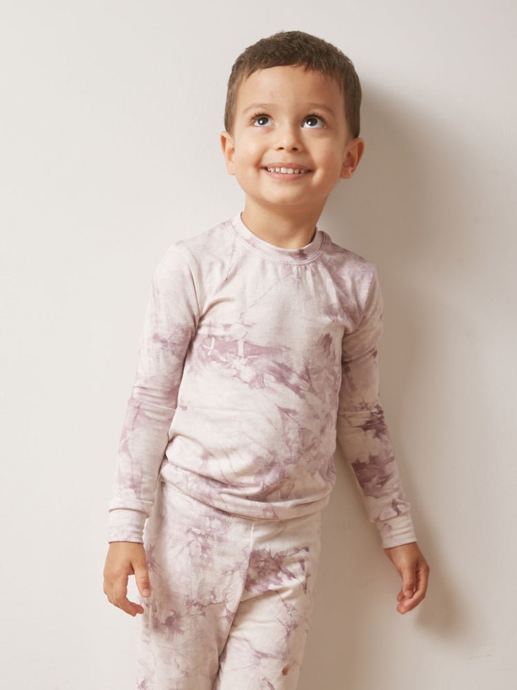 Pika Layers Kids Bamboo Pyjamas - Elderberry Tie Dye - The Mini Branch