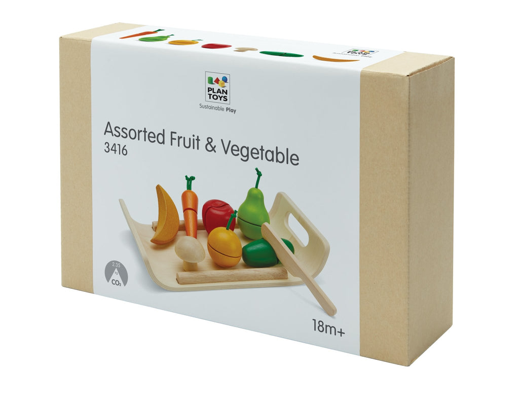 PlanToys Assorted Fruits & Vegetables - The Mini Branch