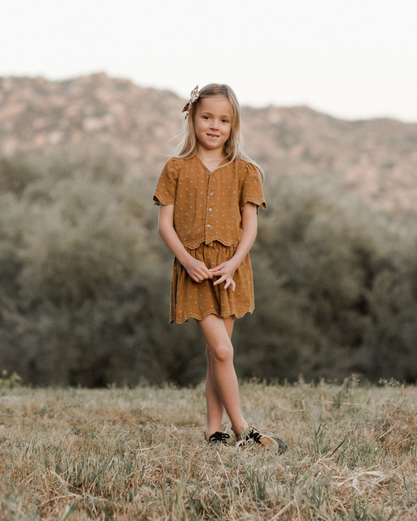 Rylee + Cru Mae Skirt - Aged Brass - The Mini Branch