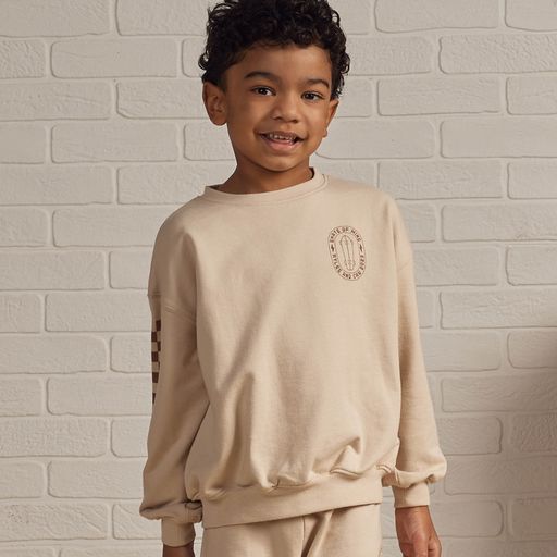 Rylee + Cru Relaxed Sweatshirt-Skate Of Mind - Natural - The Mini Branch