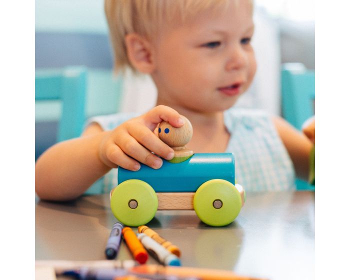 Tegu Baby & Toddler - Magnetic Racers - Teal - The Mini Branch