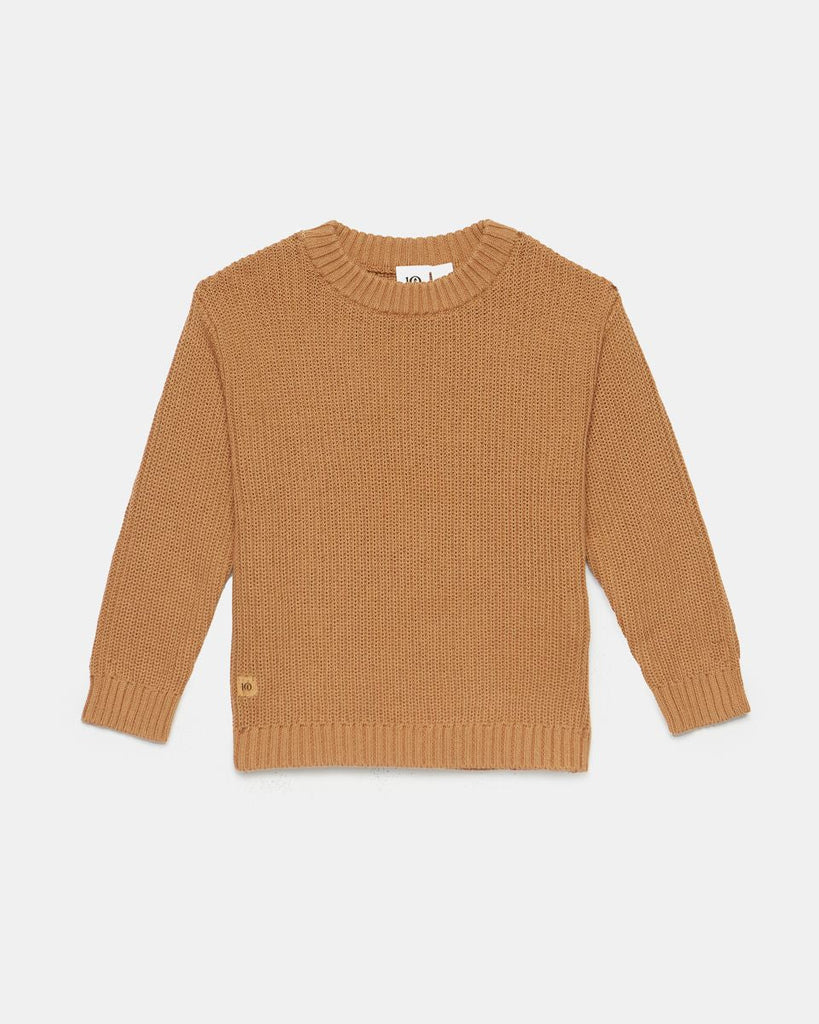 Tentree Kids Highline Crew Sweater *LAST CHANCE COLOUR* - Camel - The Mini Branch