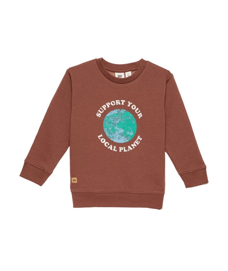 Tentree Kids Support Your Local Planet Crew - Mesa Red - The Mini Branch