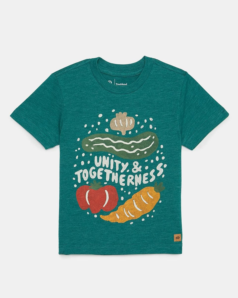 Tentree Kids Unity T-Shirt - North Sea Heather/Cloud White - The Mini Branch