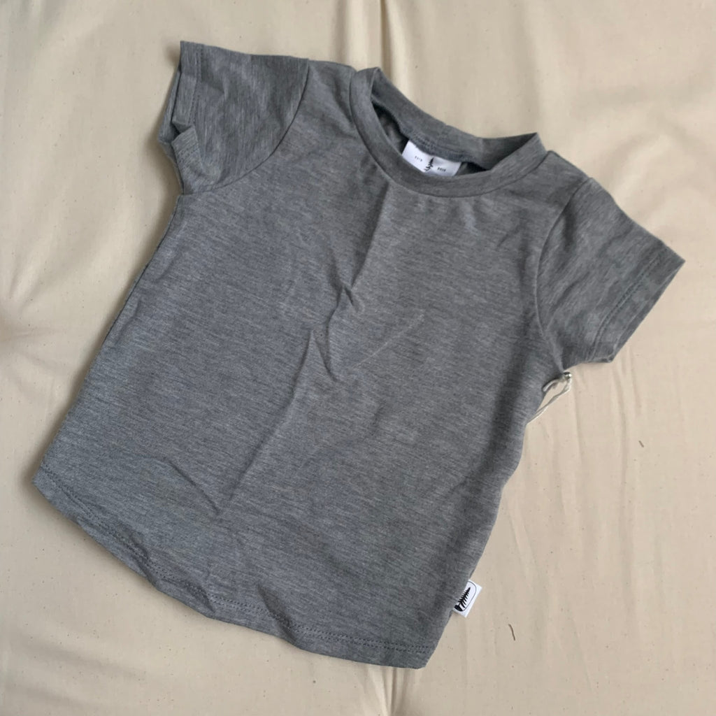 The Little Wanderer Every Day Tee - Heathered Grey - The Mini Branch