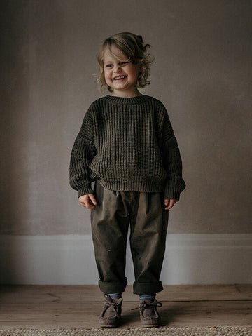The Simple Folk Chunky Sweater - Olive - The Mini Branch