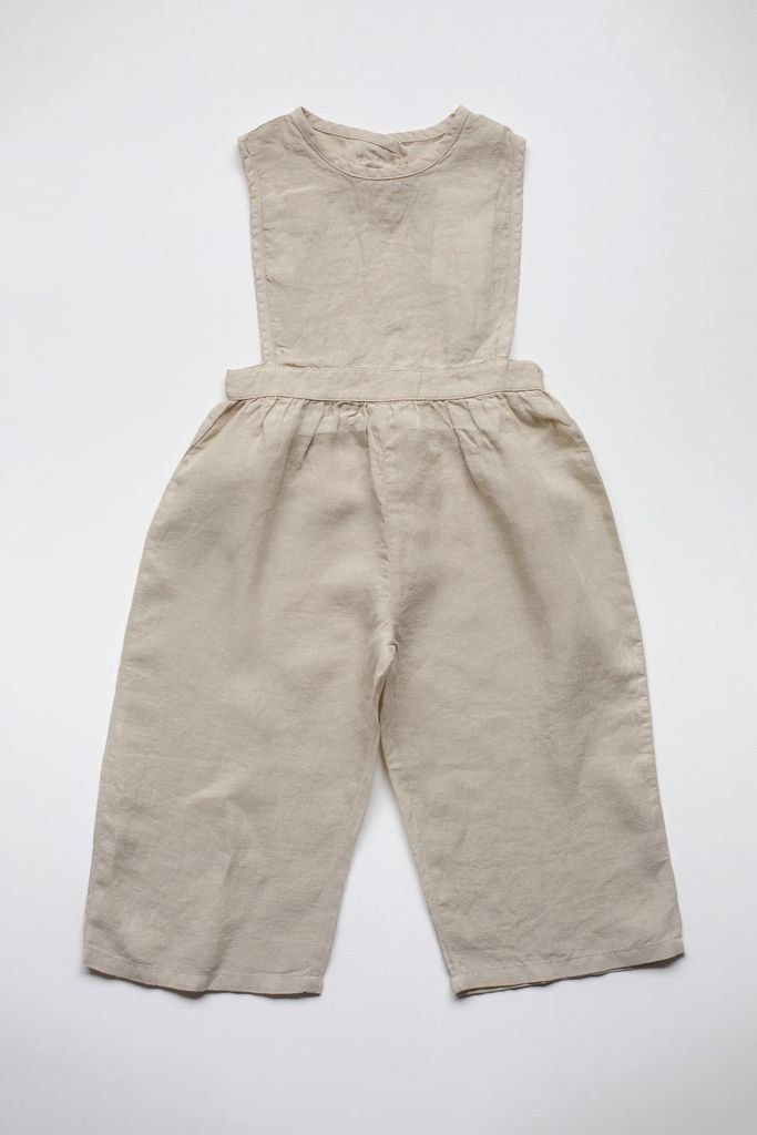 The Simple Folk Linen Jumpsuit - Oatmeal - The Mini Branch