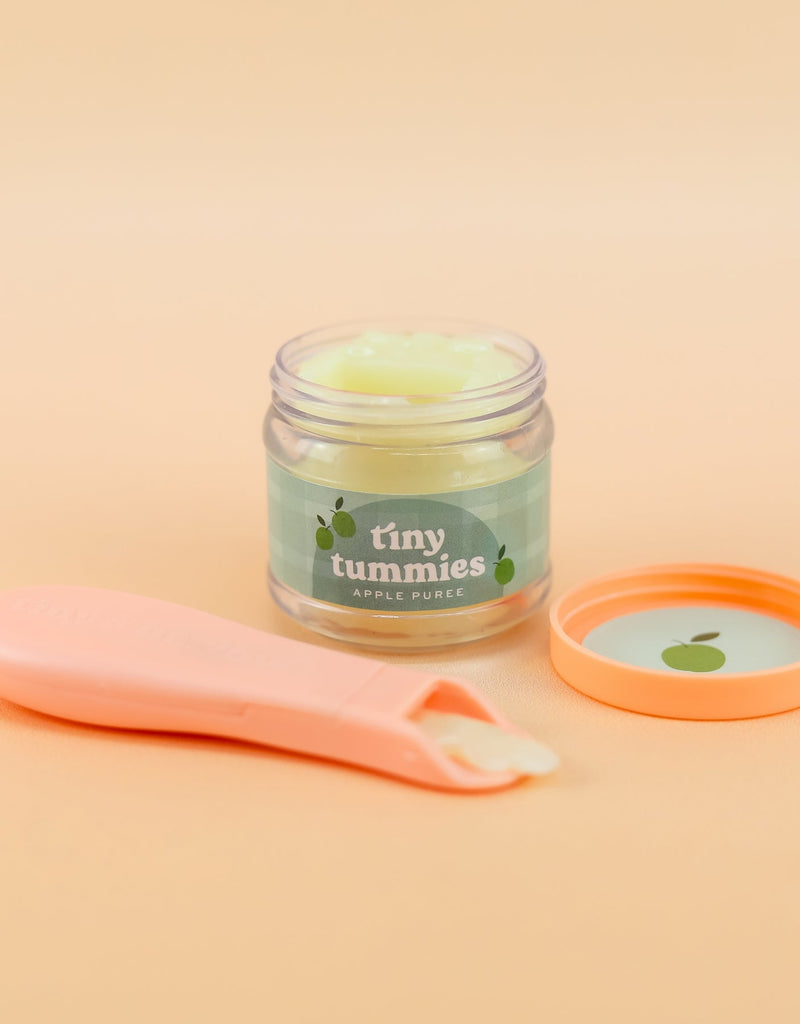Tiny Harlow - Tiny Tummies Food Jar and Spoon Set - Apple Puree - The Mini Branch