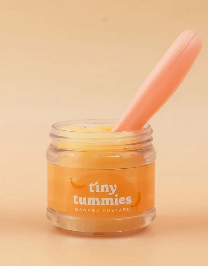 Tiny Harlow - Tiny Tummies Food Jar and Spoon Set - Banana Custard - The Mini Branch