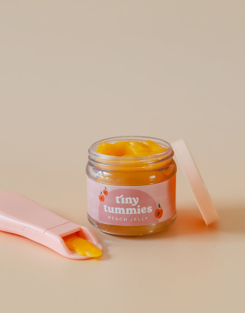 Tiny Harlow - Tiny Tummies Food Jar and Spoon Set - Peach Jelly - The Mini Branch