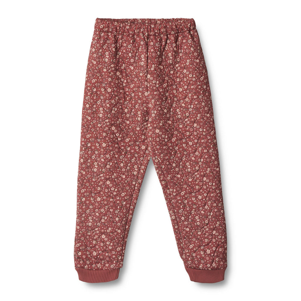 Wheat Thermo Pants Alex - Red Flowers - The Mini Branch