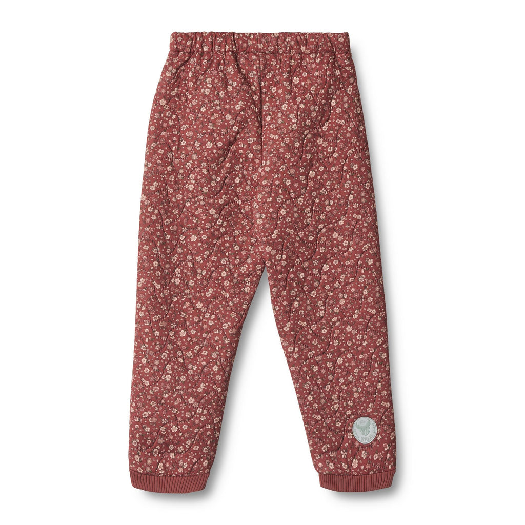 Wheat Thermo Pants Alex - Red Flowers - The Mini Branch